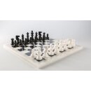Schachspiel aus Alabaster, schwarz/weiss, KH 75 mm