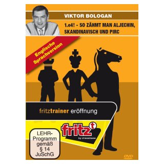 Victor Bologan: 1.e4! - So z&auml;hmt man Aljechin, Skandinavisch und Pirc - DVD