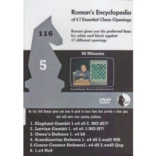 Roman Dzindzichashvili: Roman&rsquo;s Encyclopedia of 47 Essential Chess Opening Vol. 5 - DVD
