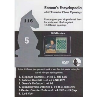 Roman Dzindzichashvili: Roman’s Encyclopedia of 47 Essential Chess Opening Vol. 5 - DVD