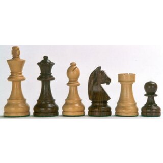 Schachfiguren Classic Staunton, KH 97 mm, im Stoffs&auml;ckchen