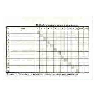 Turniertabellen Rundenturnier 12 Teilnehmer (30 Stück), A6