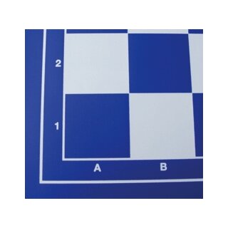 Schachplan Kunststoff, klappbar, blau/weiss
