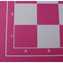 Schachplan Kunststoff, klappbar, pink/weiss