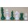 Schachfiguren Kunststoff, KH 93 mm, gr&uuml;n/wei&szlig;, im Stoffs&auml;ckchen