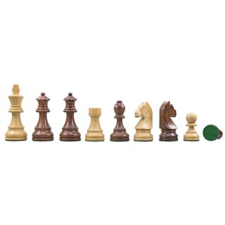 Schachfiguren Classic Staunton, KH 95 mm, im Stoffsäckchen, mit 2 Zusatzdamen