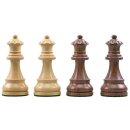 Schachfiguren Classic Staunton, KH 95 mm, im Stoffsäckchen, mit 2 Zusatzdamen