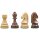 Schachfiguren Classic Staunton, KH 95 mm, im Stoffsäckchen, mit 2 Zusatzdamen
