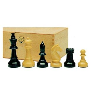 Schachfiguren Kunststoff, KH 93 mm, im Holzkasten