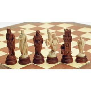 Schachfiguren geschnitzt,  KH 105 mm