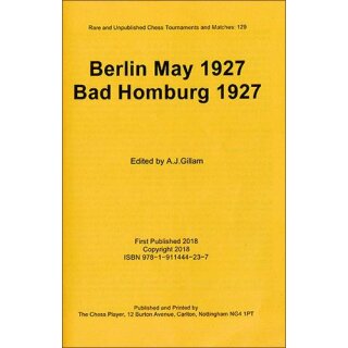 Anthony J. Gillam: Berlin May 1927, Bad Homburg 1927