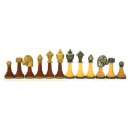 Schachfiguren &quot;Metall und Holz&quot;, KH 75 mm