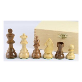 Schachfiguren Akazie und Buchsbaum, Staunton-Form, KH 88 mm