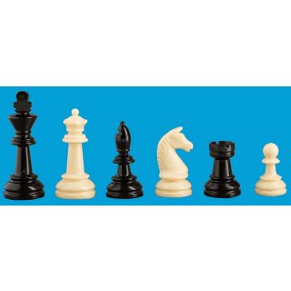 Schachfiguren Staunton 2030, Kunststoff, 93 mm, im Stoffbeutel