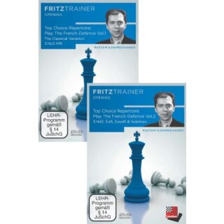 Rustam Kasimdzhanov: Play The French Defence Vol. 1+2 - 2 DVDs