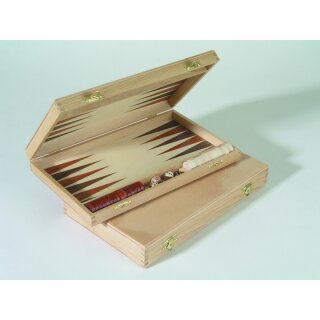 Backgammon-Kassette aus Buche, natur