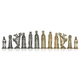 Schachfiguren Metall, Lotario, KH 60 mm