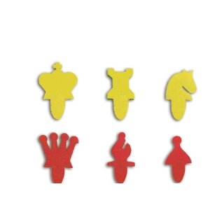 Ersatzfiguren-Set für Demo-Schachbrett, Kunststoff