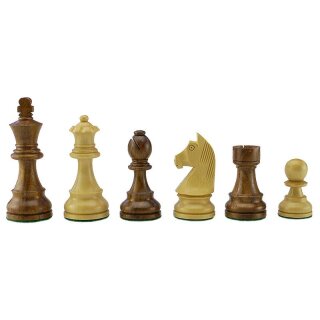 Schachfiguren Classic Staunton, Palisander und Buchsbaum, KH 95 mm, im Stoffsäckchen
